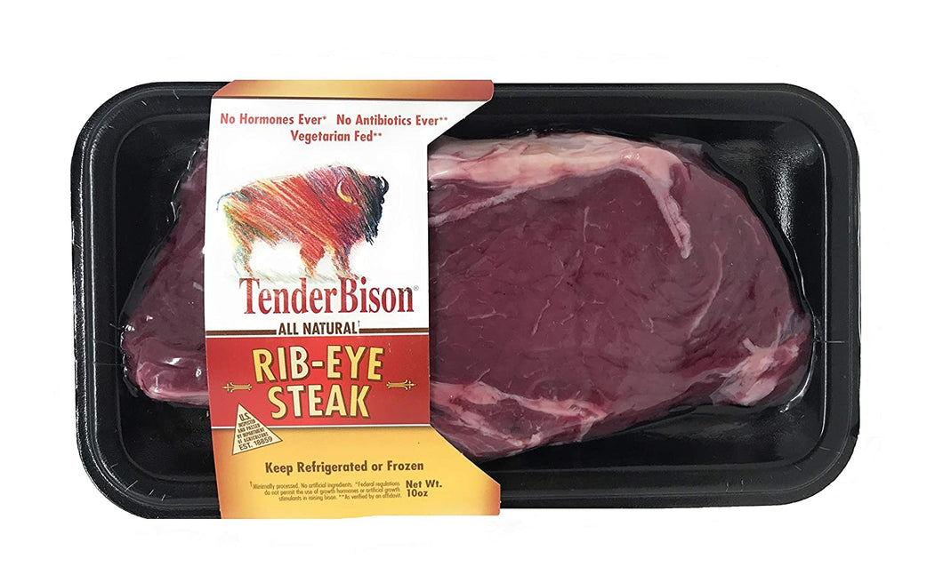 Bison Ribeye Steaks, 10 oz (4 count)